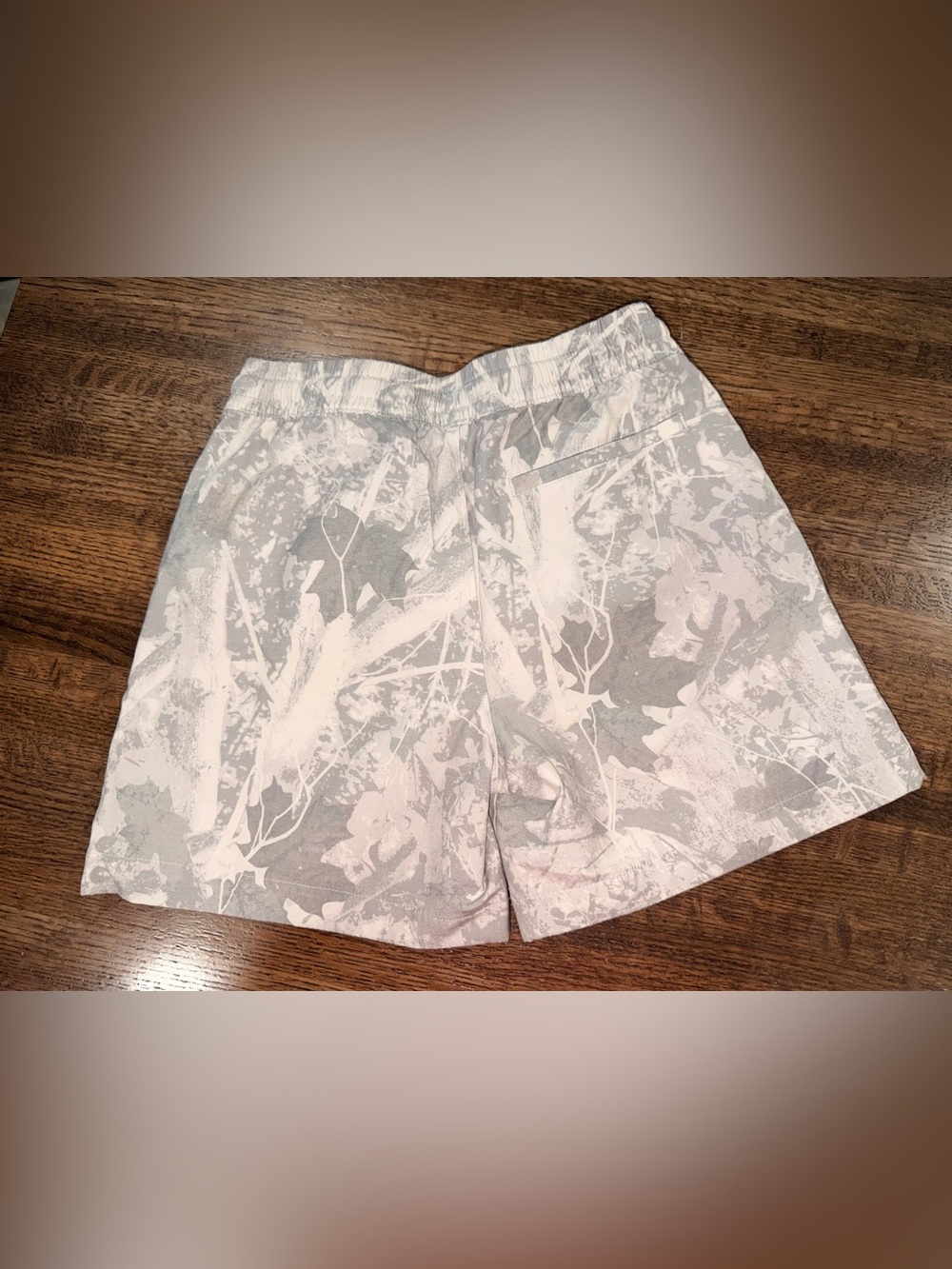 Abercrombie Kids Boys Hybrid Light Gray & White Camo Swim Shorts YSM 7/8